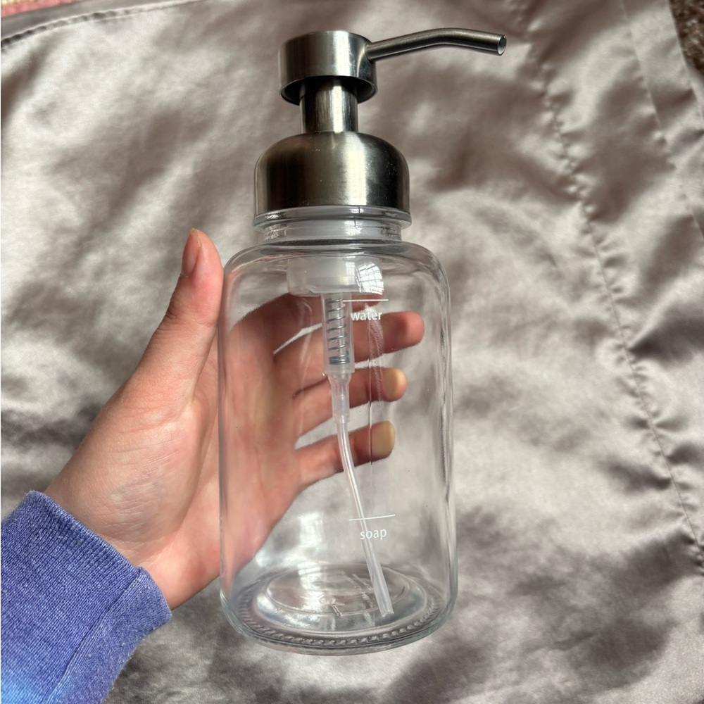 Clear Glass Soap Dispenser